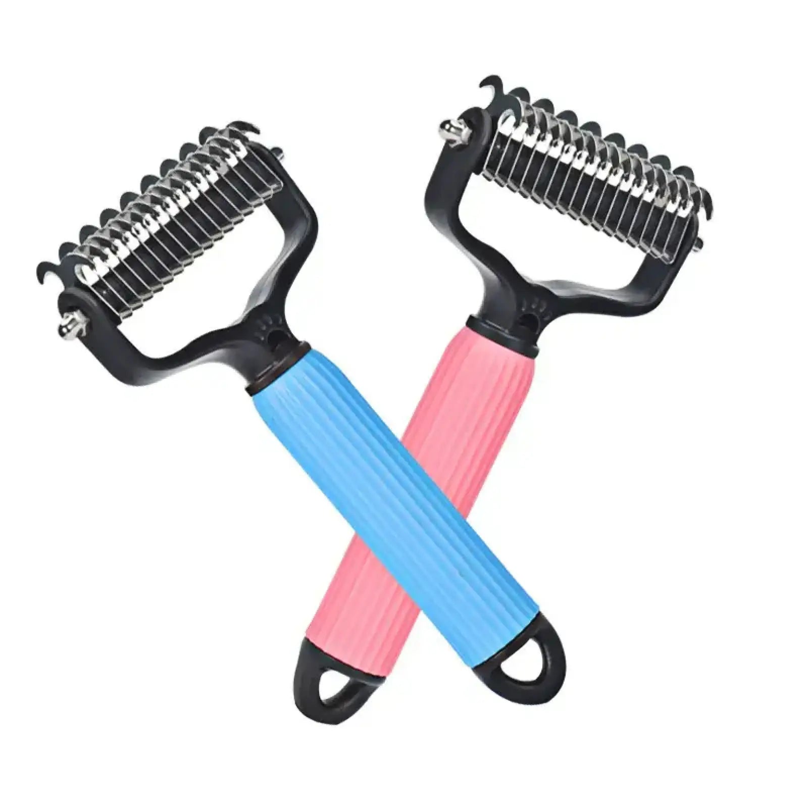 Professional Pet Grooming Tool - Universal Detangling Comb for Dogs, Stainless Steel Double-Sided Design for Effective Shedding and Matted Hair Removal, Essential Daily Coat Maintenance Supplies.