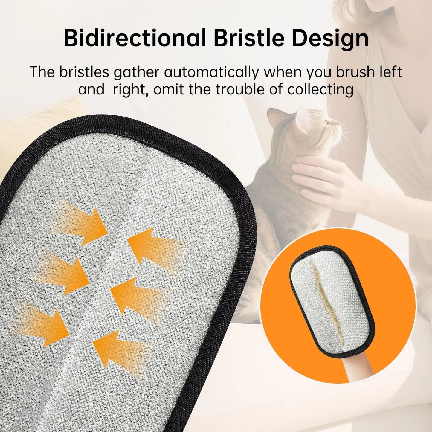 Pet Hair Remover Electrostatic Gloves Ergonomic Reusable for Cats & Dogs Eco Friendly Washable Tool for Couch Furniture Carpet with Static Technology for Effortless Cleaning