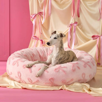 Lesure Soft Donut Bed - Cozy Fluffy Calming Bed for Small/Medium/Large Dogs & Cats, Soft Plush round Pet Bed for Comfort, Washable, Anti-Slip Bottom, Camas Para Perros, Pet Supplies Bedding