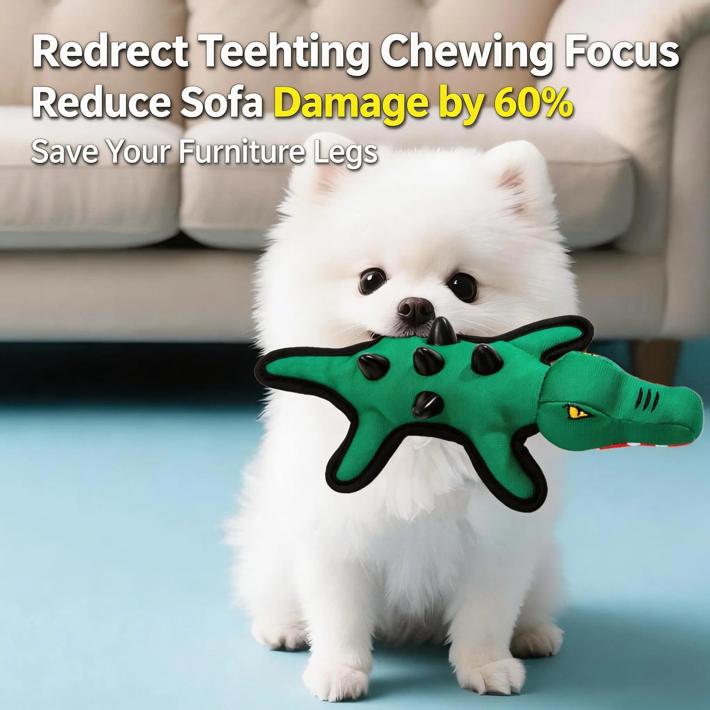 Dog Chew Toy, Teeth Cleaning Puzzle Ball, Durable Rubber Material, Reduces Anxiety, Interactive Dog Toy for Playtime