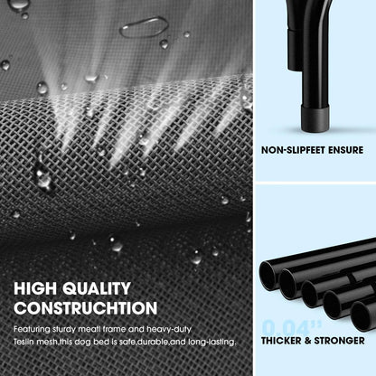 【Tiktokshopstockup】 VALUXE Elevated Dog Bed for Large Dogs, Cooling Pet Cot with Breathable Mesh & Durable Frame, Easy to Clean Raised Pet Mats for Indoor & Outdoor Home Summervibes Petlovers