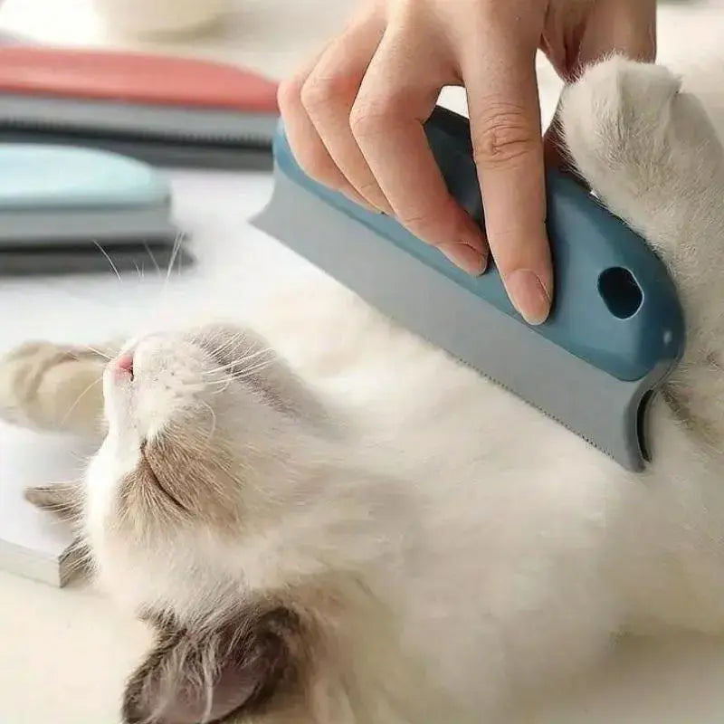 Pet Hair Remover Brush with Scratch-Resistant Rubber Bristles for Cats & Dogs Cleans Furniture Carpet & Car Seats Easy to Clean Ergonomic Handle