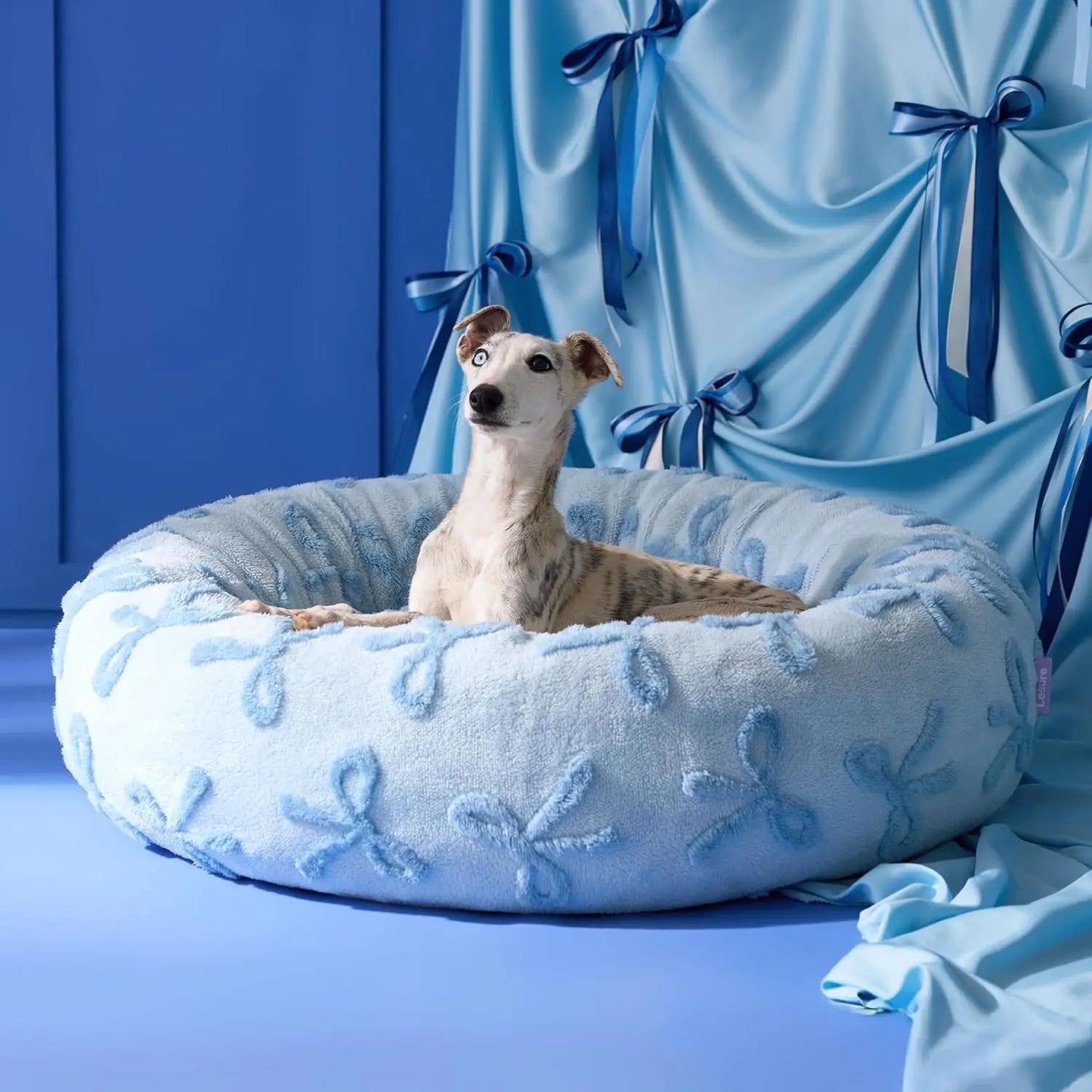 Lesure Soft Donut Bed - Cozy Fluffy Calming Bed for Small/Medium/Large Dogs & Cats, Soft Plush round Pet Bed for Comfort, Washable, Anti-Slip Bottom, Camas Para Perros, Pet Supplies Bedding