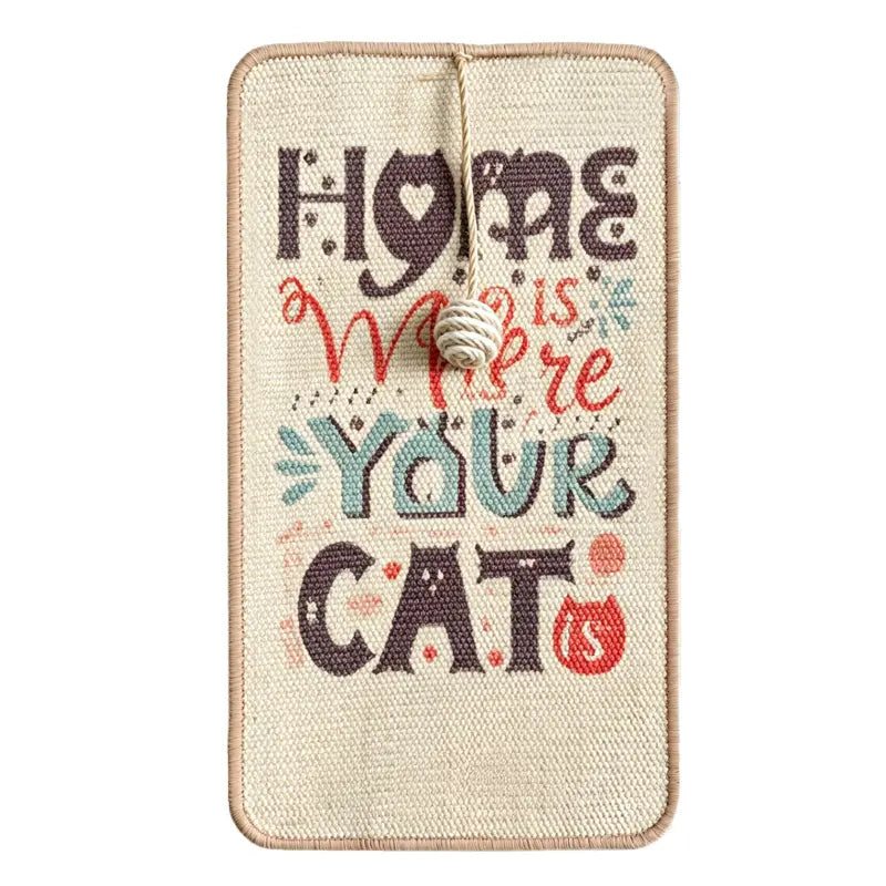 Printed Sisal Cat Scratching Mat, Wall-Mounted Cat Scratch Pad for Furniture and Wall Protection, Non-Slip Cat Scratching Mat for Indoor Cats and Kittens