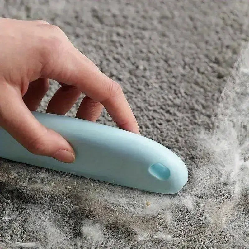 Pet Hair Remover Brush with Scratch-Resistant Rubber Bristles for Cats & Dogs Cleans Furniture Carpet & Car Seats Easy to Clean Ergonomic Handle