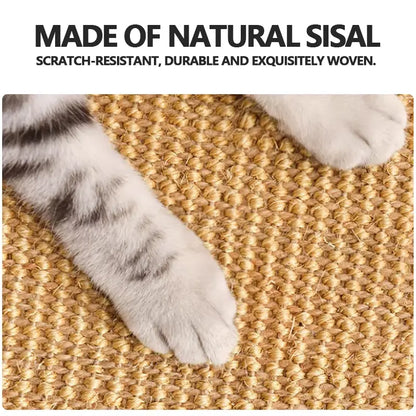 Printed Sisal Cat Scratching Mat, Wall-Mounted Cat Scratch Pad for Furniture and Wall Protection, Non-Slip Cat Scratching Mat for Indoor Cats and Kittens