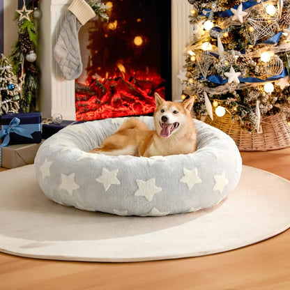 Lesure Soft Donut Bed - Cozy Fluffy Calming Bed for Small/Medium/Large Dogs & Cats, Soft Plush round Pet Bed for Comfort, Washable, Anti-Slip Bottom, Camas Para Perros, Pet Supplies Bedding